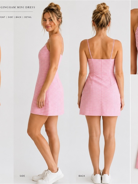 Urban Outfitters Dresses & Skirts - Urban Outfitters Pink Gingham Midi Dress